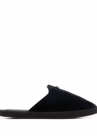 Giuseppe Zanotti бархатные слиперы с логотипом