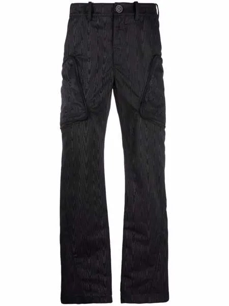 Marine Serre прямые брюки с карманами на молнии