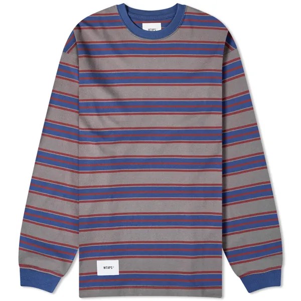 Футболка Wtaps Long Sleeve 16 Stripe, серый