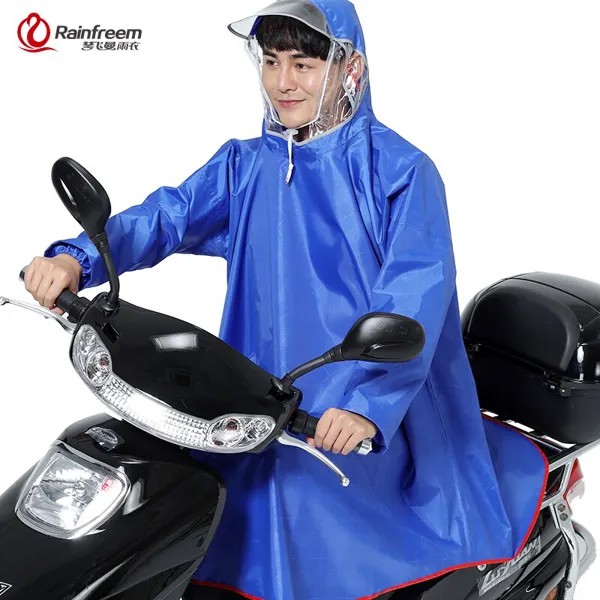 Непромокаемый электромобиль для мужчин/женщин/мужчин/плащ от дождя для езды на велосипеде плотный дождевик двойной прозрачный капюшон от д...