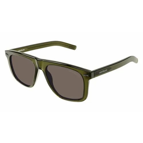 Солнцезащитные очки Montblanc MB0227S 004, прямоугольные, оправа: пластик, для мужчин, черный