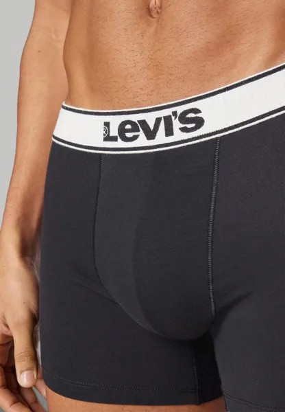Трусы Men Vintage Heather Boxer Brief Organic 2 Pack Levi's, черные