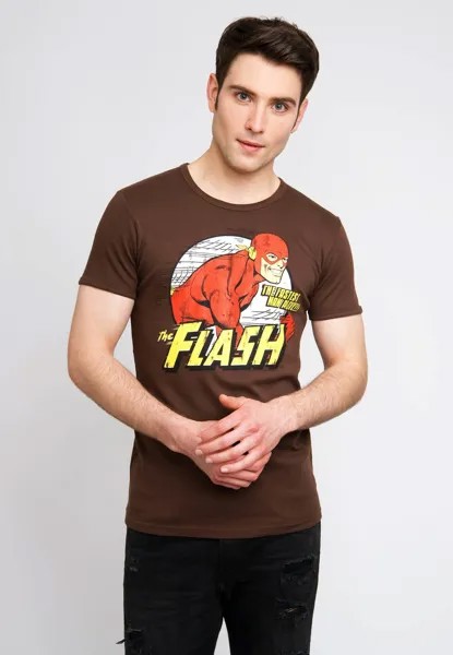 Футболка с принтом THE FASTEST MAN ALIVE LOGOSHIRT, цвет braun