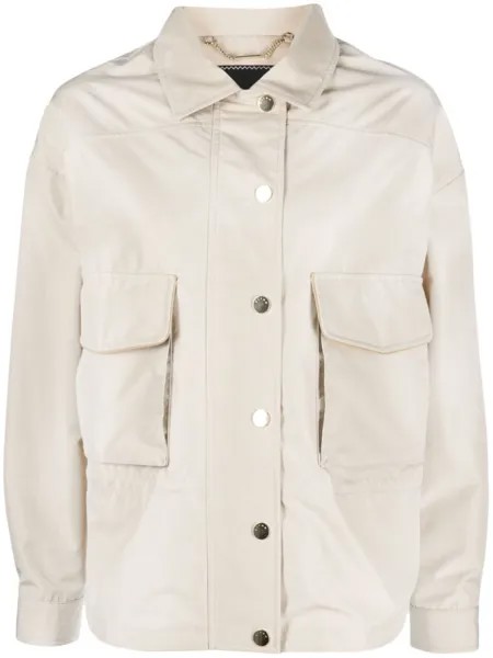 Kiton куртка на кнопках, нейтральный цвет