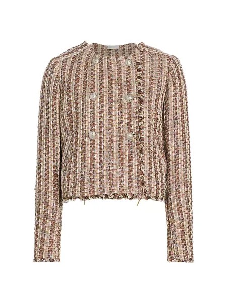 Твидовый жакет Esther с эффектом металлик Ramy Brook, цвет blush combo multicolor lurex