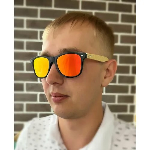 Солнцезащитные очки , золотой, желтый