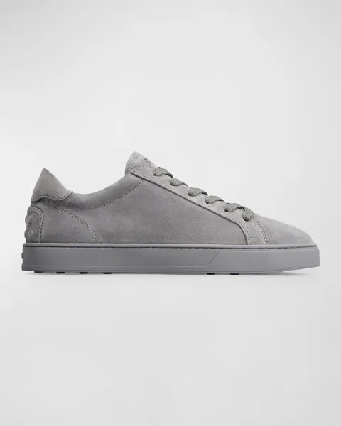 Мужские низкие замшевые кроссовки Allacciata Tod's, цвет Dark Grey