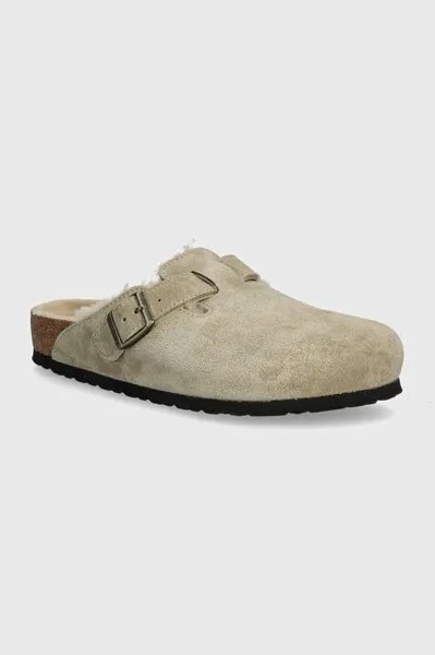 Шлепанцы Boston из овчины Birkenstock, бежевый