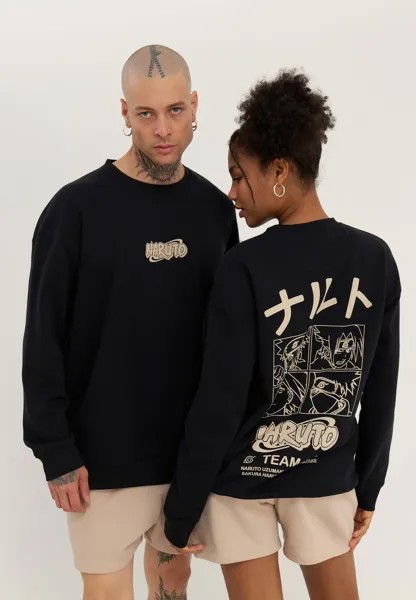 Толстовка Naruto Crew Relaxed Back Print Unisex YOURTURN, черный