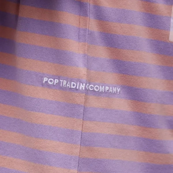 Pop Trading Company Футболка с полосатым логотипом, розовый