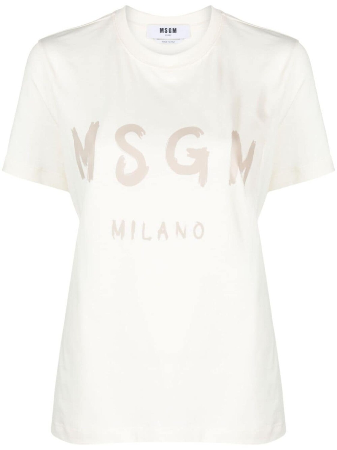MSGM футболка с логотипом, нейтральный цвет