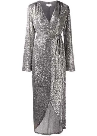 Halston Heritage платье с запахом и пайетками