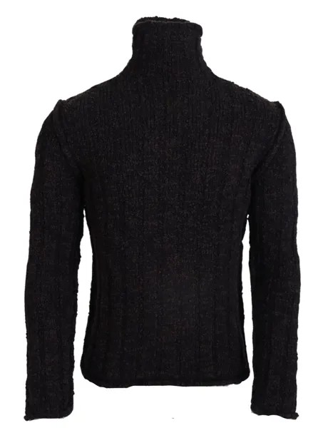 DOLCE - GABBANA Свитер Коричневый шерстяной вязаный пуловер с высоким воротником IT48/ US38/M 1300usd