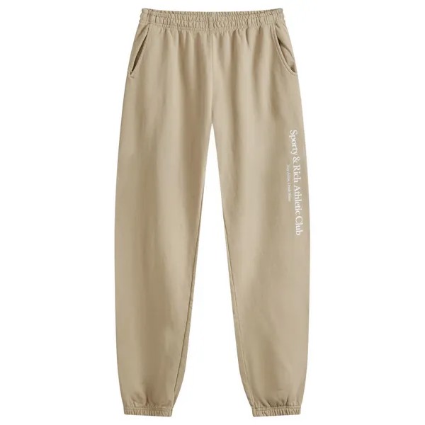 Спортивные брюки Sporty & Rich Athletic Club Sweats, цвет Elephant & White