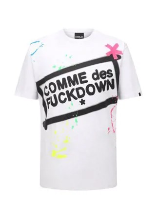 Хлопковая футболка Comme des Fuckdown