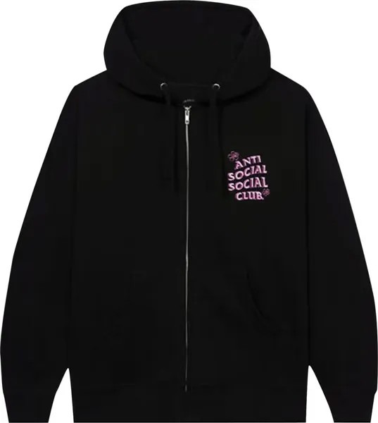 Худи Anti Social Social Club Coral Crush Zip Up Hoodie 'Black', черный