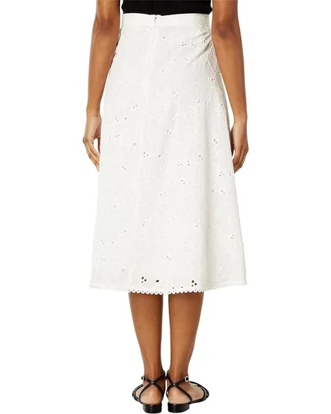 Юбка BCBGMAXAZRIA Lace Midi Skirt, белый