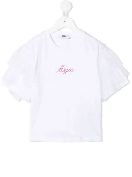 MSGM Kids футболка с короткими рукавами и логотипом