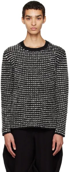 Черно-белый полосатый свитер Comme des Garçons Homme Plus