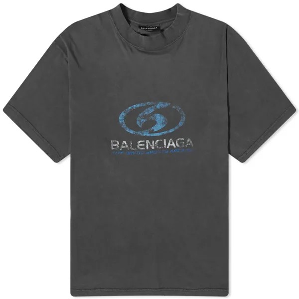 Футболка Balenciaga Surf Logo, цвет Faded Black & Blue