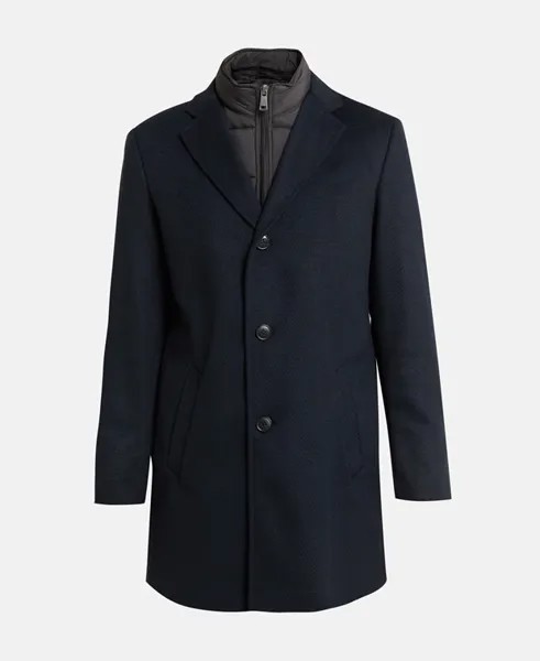 Шерстяное пальто Féraud, темно-синий