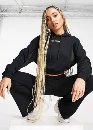 Приталенный худи в винтажном стиле серого / черного цветов True Religion-Серый