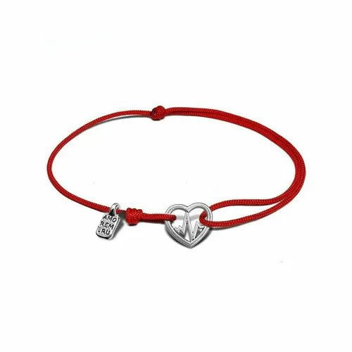 Браслет Amorem, серебро, 925 проба, красный