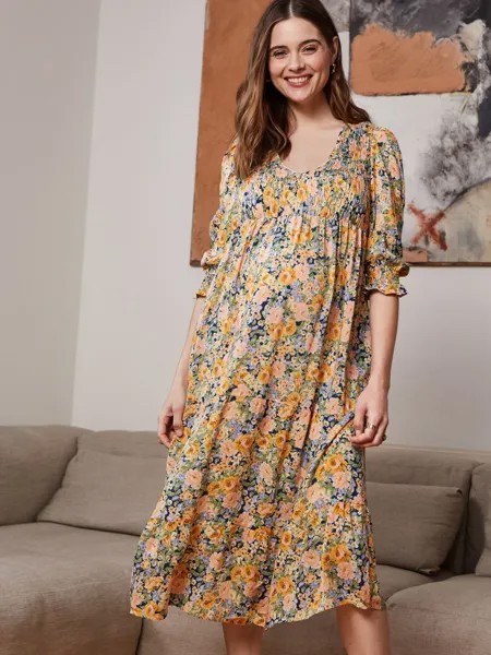 Платье для беременных Isabella Oliver Meredith с цветочным принтом, разноцветный