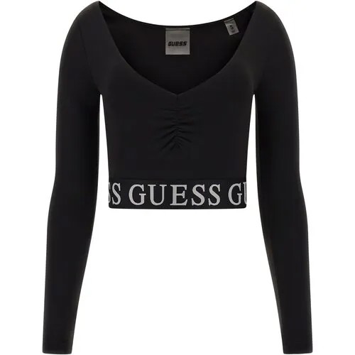 Лонгслив GUESS, размер 44/S, черный