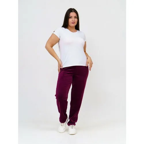 Брюки BUY-TEX.RU штаны женские, размер 52, бордо