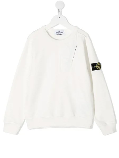 Stone Island Junior толстовка с нашивкой-логотипом