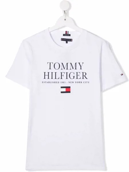 Tommy Hilfiger Junior футболка из органического хлопка с логотипом