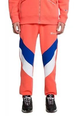 Мужские спортивные брюки Champion Groovy Papaya Reverse Weave с цветными блоками - S