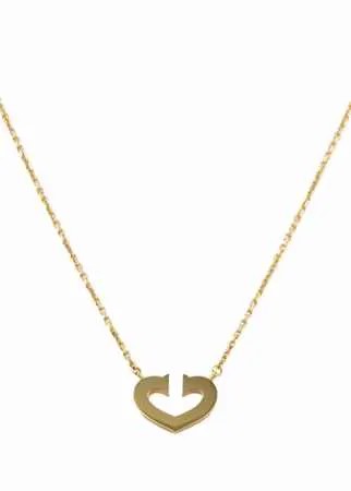 Cartier 2000's pre-owned 18kt yellow gold C de Cartier pendant necklace