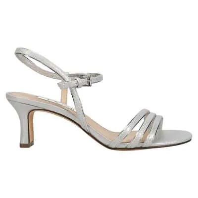 Nina Beverly Metallic Evening Women Silver Dress Sandals BEVERLY-042