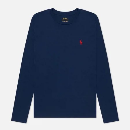 Женский лонгслив Polo Ralph Lauren Crew Neck 30/1 Cotton Jersey, цвет синий, размер S