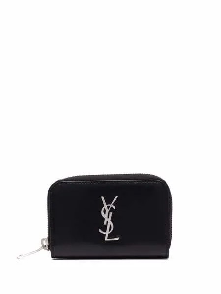 Saint Laurent кошелек на молнии с логотипом YSL