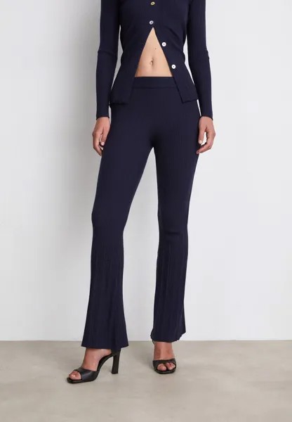 Брюки Tencel Carbon Flared Knitted Trouser Zign Studio, цвет dark blue