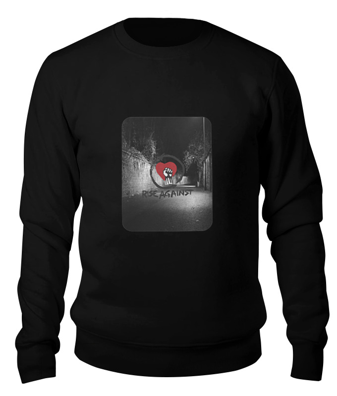 Свитшот унисекс Printio Rise against - logo черный XS
