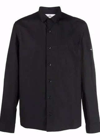 Stone Island рубашка с длинными рукавами и вышитым логотипом
