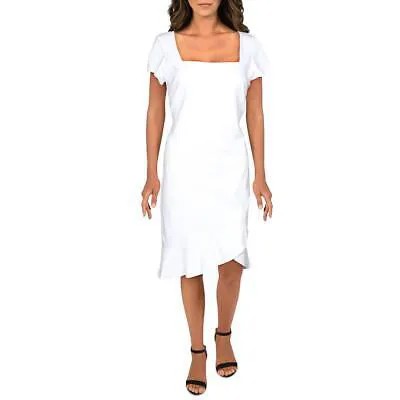 Женское белое коктейльное платье с открытыми плечами и квадратным вырезом Lisa - Lucy S BHFO 2206