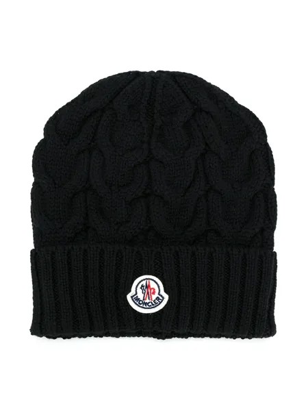 Moncler Enfant шапка вязки с косами