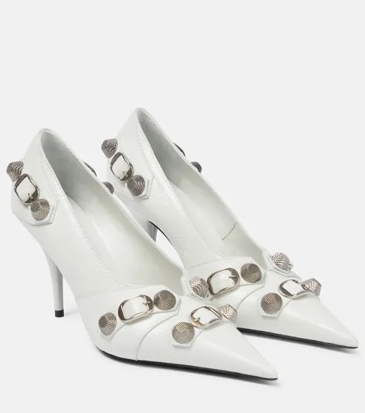 Кожаные туфли-лодочки Cagole Balenciaga, белый