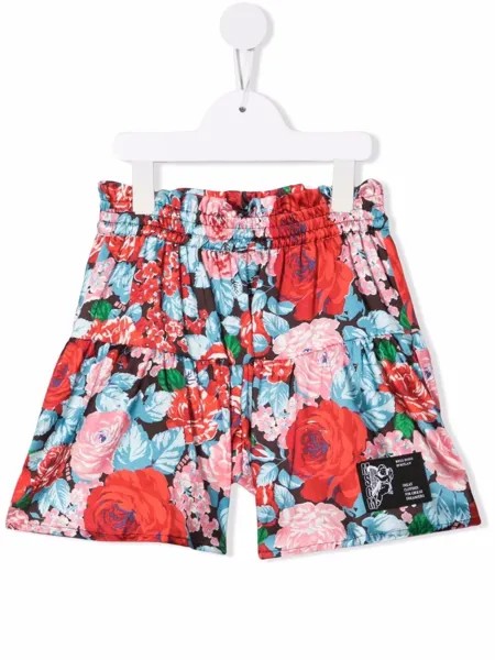 MSGM Kids шорты с цветочным принтом