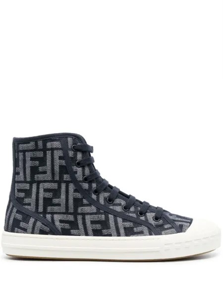 FENDI кеды Domino с монограммой, синий