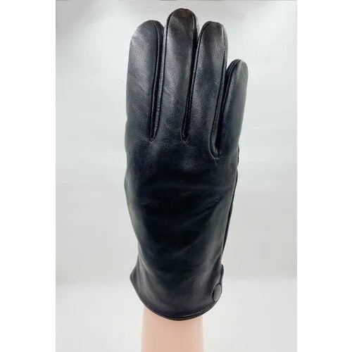 Перчатки  зимние, натуральная кожа, водонепроницаемые, быстросохнущие, водительские, сенсорные, утепленные, размер 8, черный