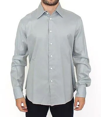 ERMANNO SCERVINO Серый хлопковый повседневный топ-рубашка с длинными рукавами s. IT50 / л Рекомендуемая розничная цена 440 долларов США