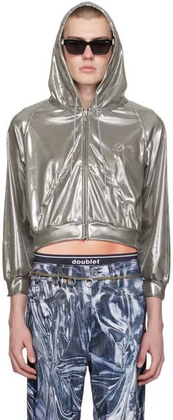 Серебряная спортивная куртка из звеньев цепи Doublet