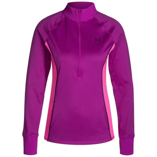 Лонгслив Under Armour Train Cold Weather 1/2 Zip, пурпурный / черный
