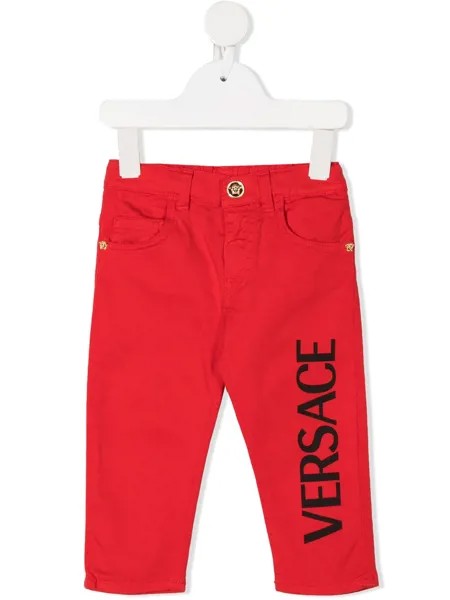 Versace Kids брюки с логотипом